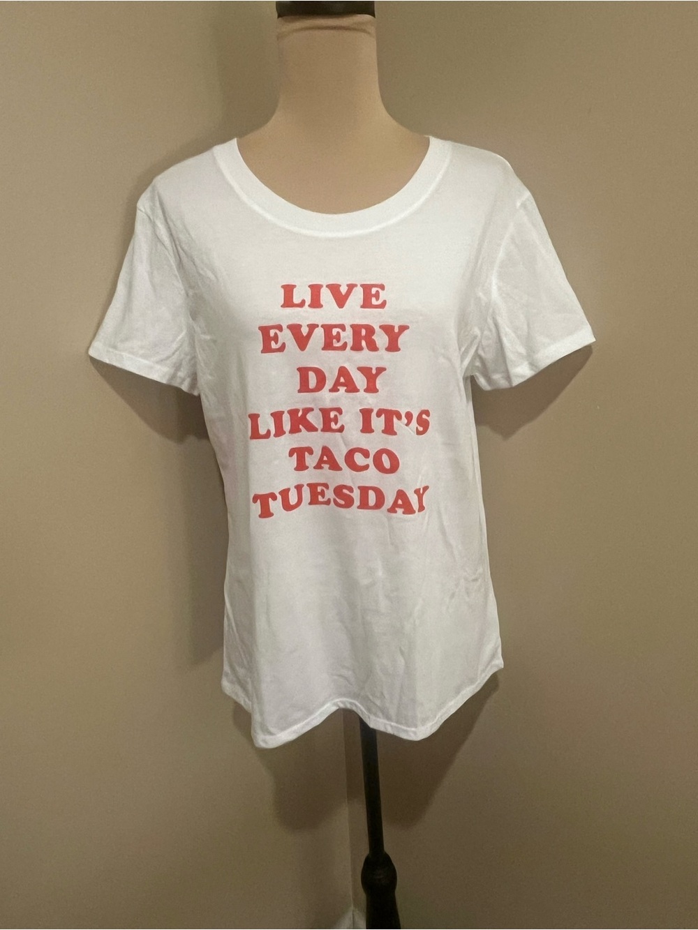 NWT Anthropologie Sub_Urban Riot White Graphic Tee Taco Tuesday, size Medium